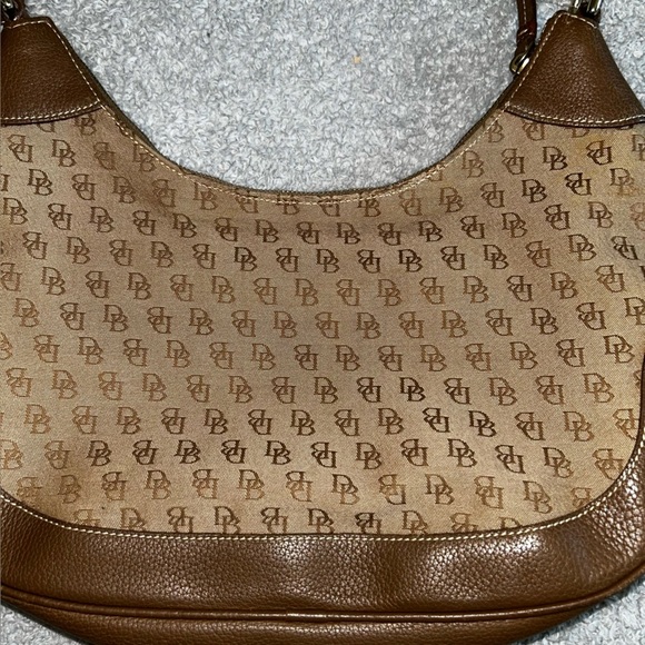 Dooney & Bourke Signature Tan and Brown Hobo Bag - Picture 7 of 15